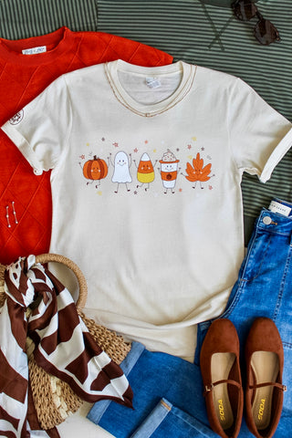 Pumpkin Spice Season Graphic Tee • Cream