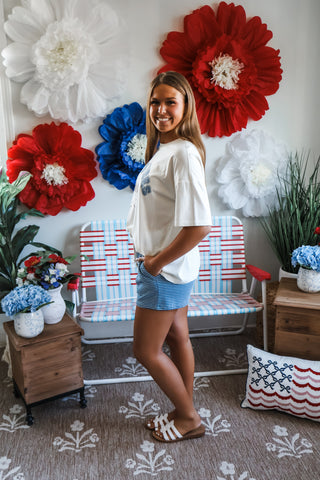 Lake Vibes Graphic Top • Cream