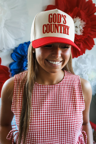 God’s Country Trucker Hat • Red