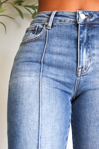 Hallie Front Seam Straight • Medium Wash