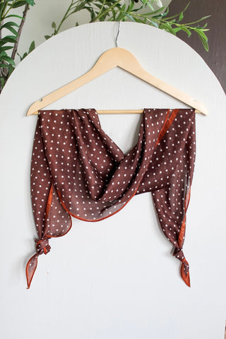 Dotted Darling Sheer Scarf • Brown