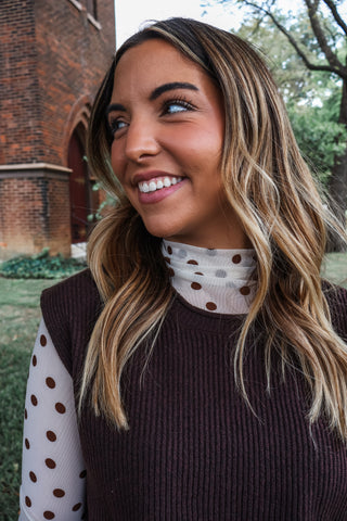 In My Element Sweater Vest • Cocoa Bean
