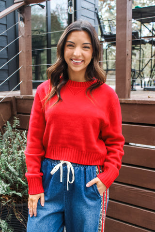 Bright & Bubbly Sweater • Red