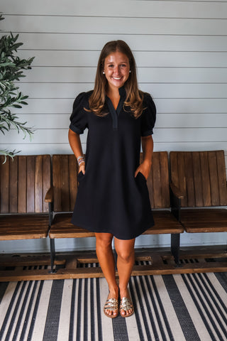Dinner Dates Pocket Dress • Black