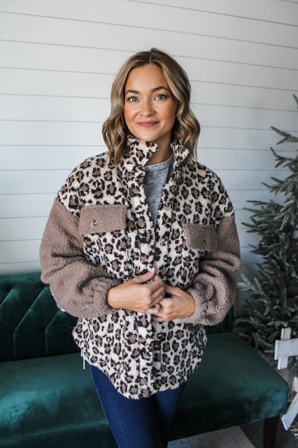 Wid At Heart Sherpa Shacket • Leopard