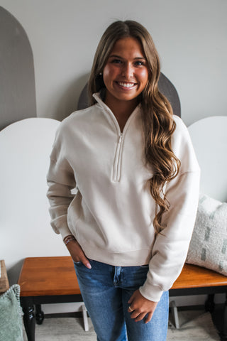 Refresh & Reset Half Zip • Ivory
