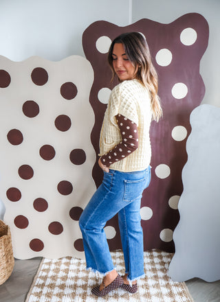 A Cozy Charm Waffle Cardigan • Yellow