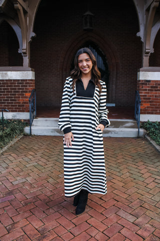 Sensational Stripes Maxi • Black