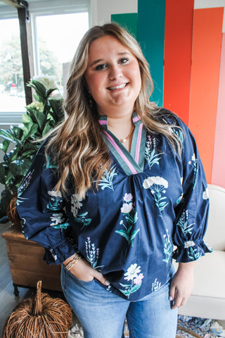 Pretty As Punch • Navy Floral - PLUS - FINAL SALE