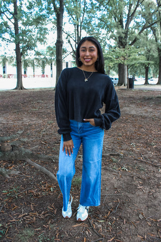 Cute & Comfy Waffle Knit • Black