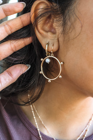 Going Round In Circles Earrings • Gold