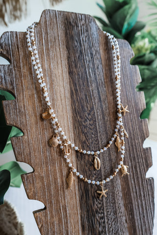 Sparkles & Sunshine Layered Necklace • White