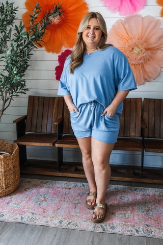 The Sundrenched Short Set • Blue - PLUS