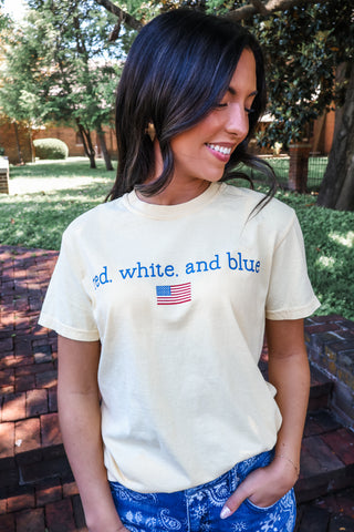 Red, White & Blue Graphic Tee • Lemon