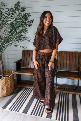 On The Wild Side Pant Set • Leopard