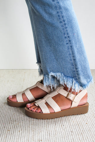 Mara Fisherman Sandal • Beige