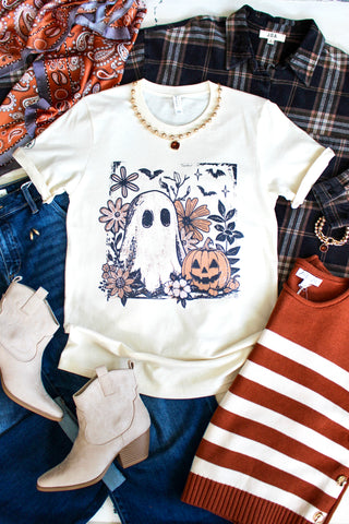 Happy Haunting Graphic Tee • Cream