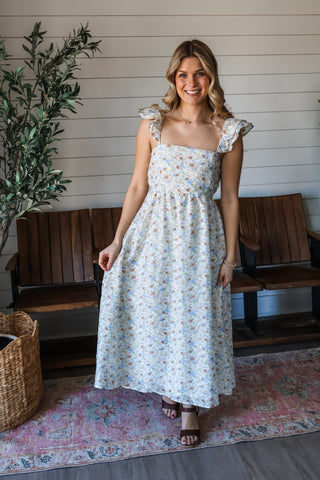 Meadowbrook Floral Midi • Blue - FINAL SALE