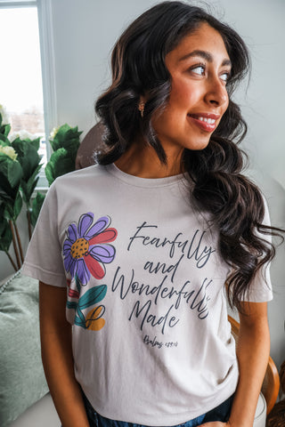 Fearfully And Wonderfully Made Graphic Tee • Taupe