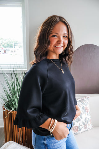 Stylish Ruffle Staple • Black