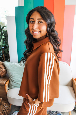 On The Right Track Polo • Caramel