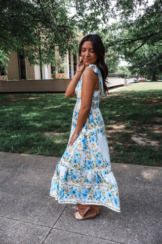 Summer Reverie Floral Midi • Blue