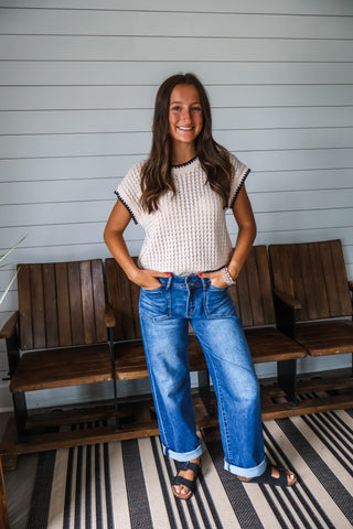 Neutral Beauty Crochet Top • Natural