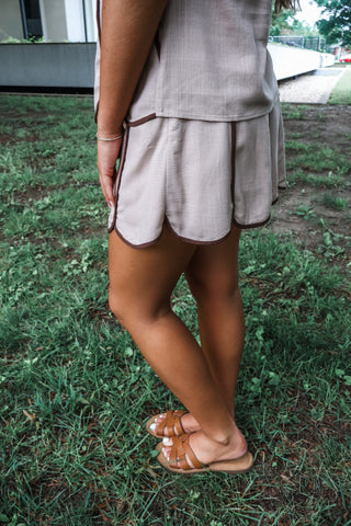 Coastline Chic Linen Set • Mocha