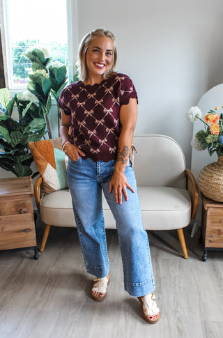 Tied With A Bow Sweater • Plum