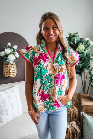 A Floral Statement • Pink/Green