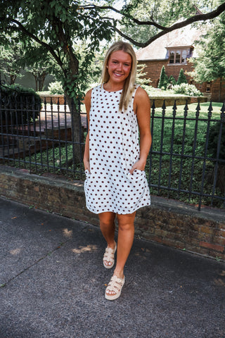 Easy Sophistication Shift Dress • Brown Dot – The Dirt Road (TDR)