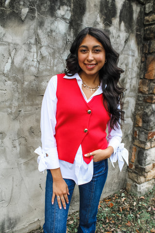 Very Special Christmas Sweater Vest • Red