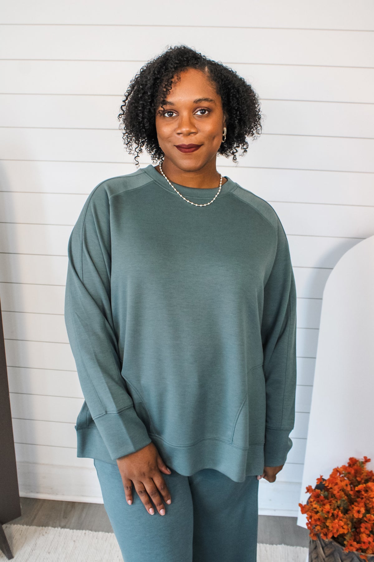 Easy Does It Pullover • Pine - PLUS