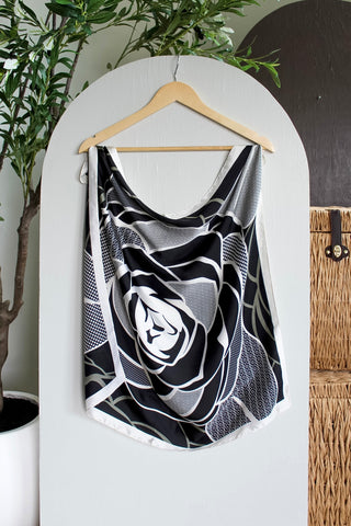 Bold Beauty Floral Scarf • Black Multi