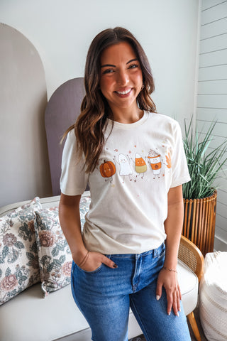 Pumpkin Spice Season Graphic Tee • Cream