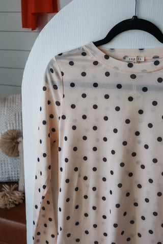 Connect The Dots Mesh Top • Cream