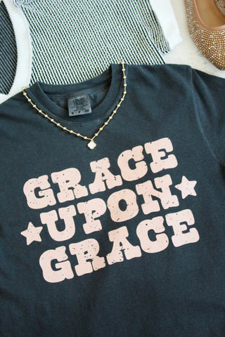 Grace Upon Grace Graphic Tee • Charcoal