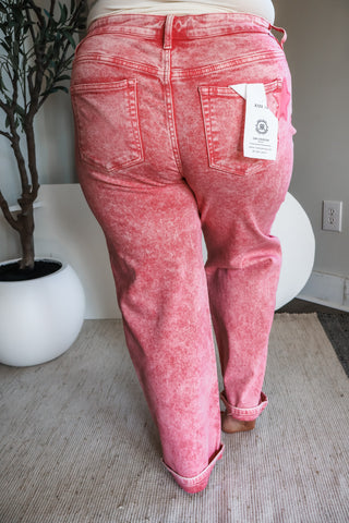 Gigi Star Print Boyfriend Jean • Taffy - PLUS