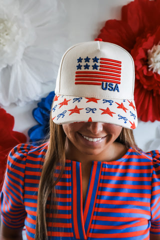 Star-Spangled Banner Trucker Hat • Cream