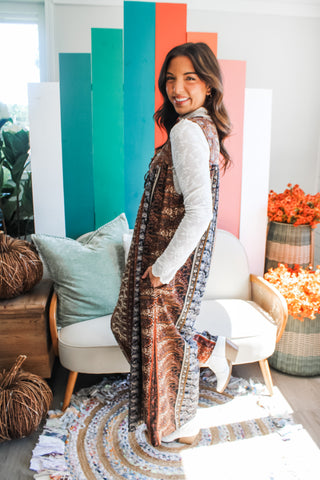 Paisley Perfection Jumpsuit • Rust Multi final sale