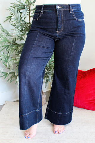 Kelsea Trouser Jean | Tummy Control • Solid Dark - PLUS