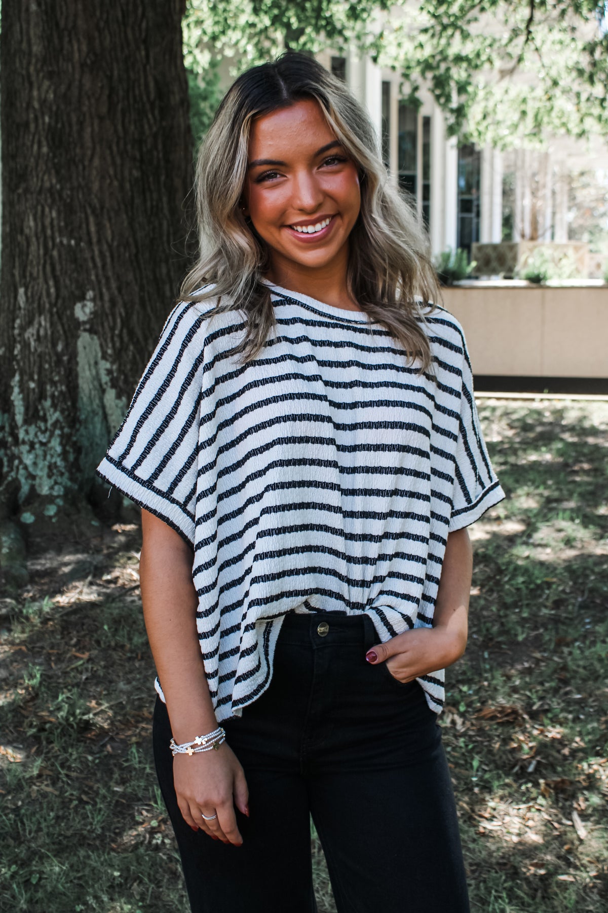 Stylish In Stripes • Ivory/Black