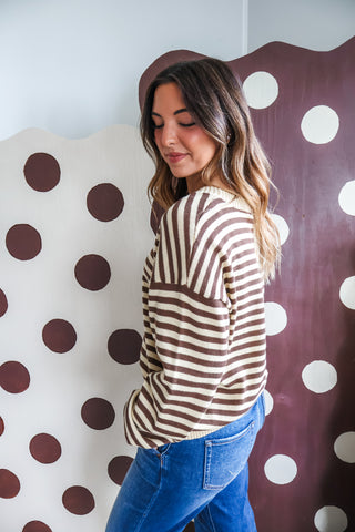 Fresh Fall Stripes • Butter/Brown