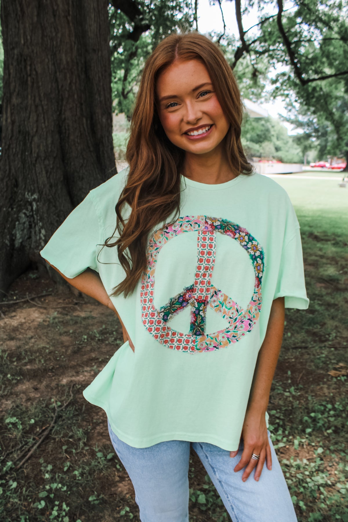 Peace Of Mind Graphic Top • Mint - FINAL SALE