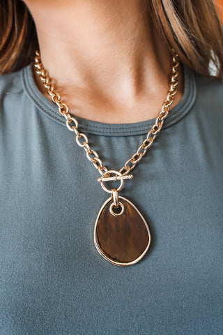 Bountiful Beauty Toggle Necklace • Walnut