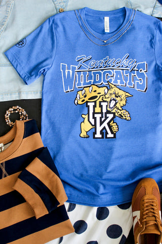 Vintage Wildcats Graphic Tee • Heather Blue
