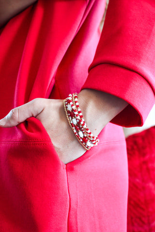 Charm & Cheer Bracelet • Red