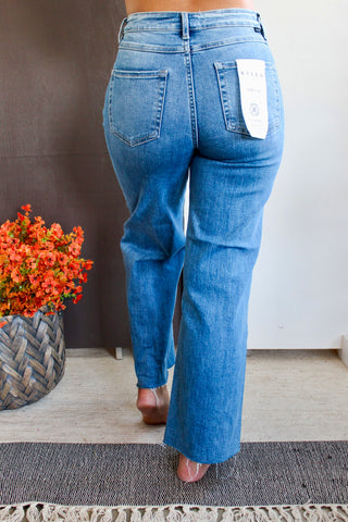 Lana Wide Leg | Tummy Control • Medium Wash