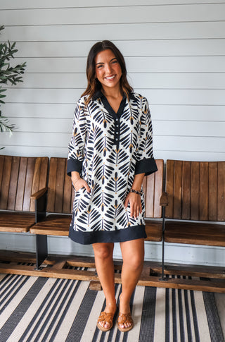 Prism & Palm Contrast Mini • Black/Ivory