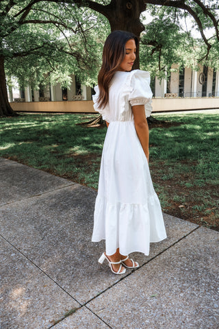 Lovely steps • white midi dress